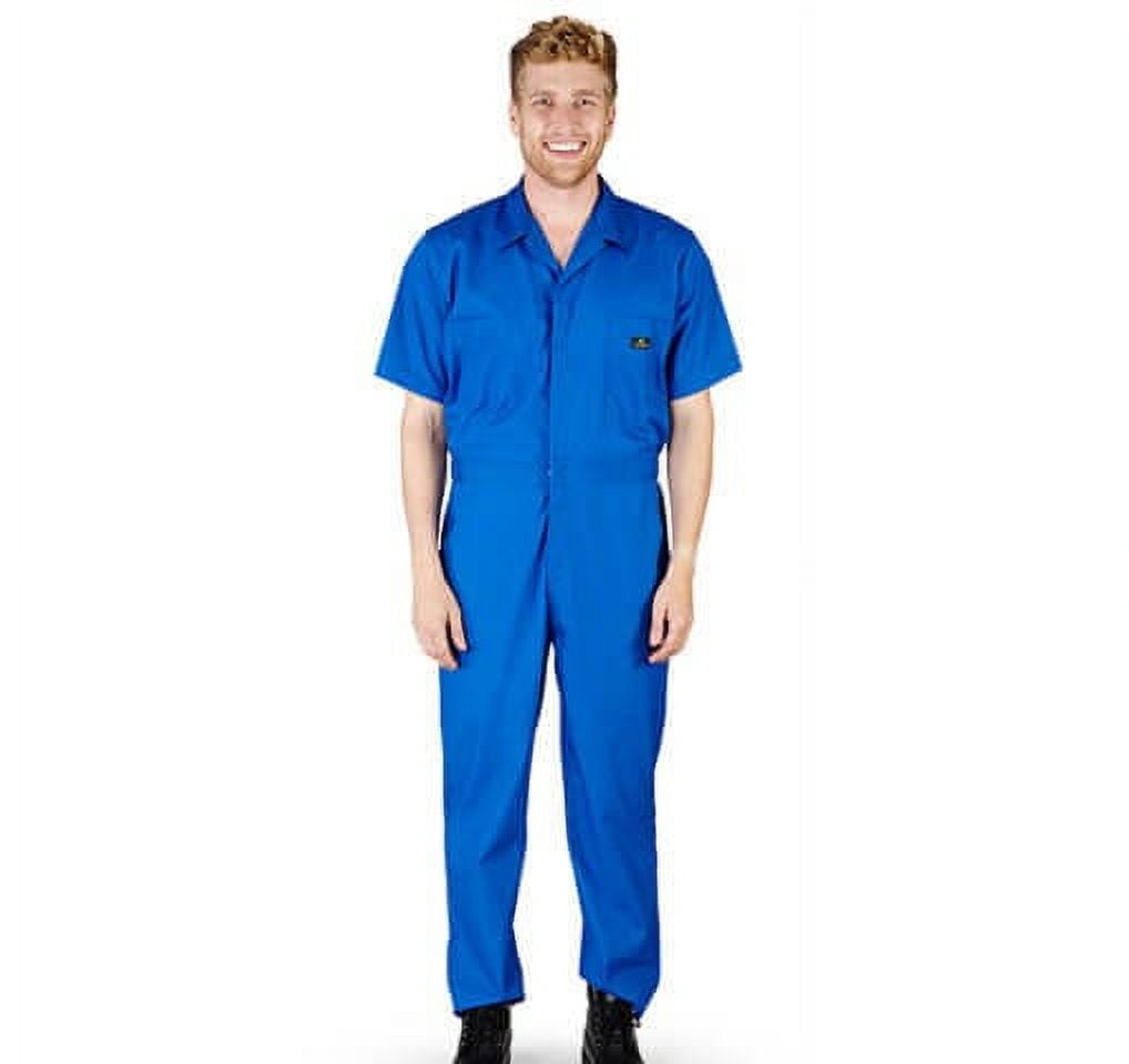 MENS SHORT SLEEVE ZIPPERED COVERALLS