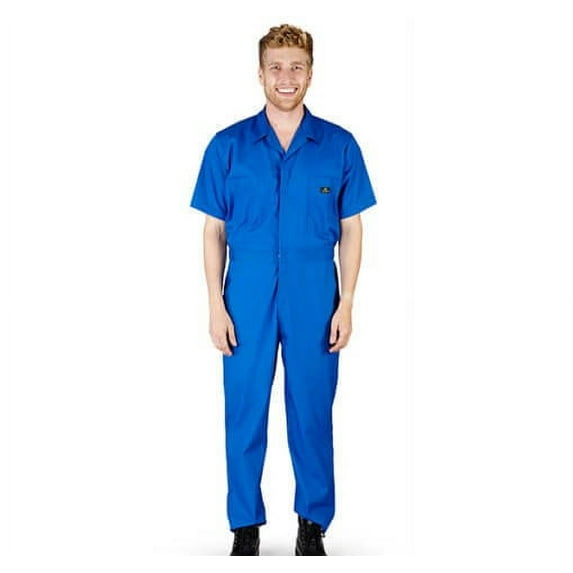 MENS SHORT SLEEVE ZIPPERED COVERALLS
