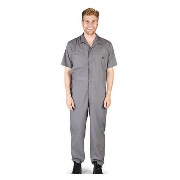 MENS SHORT SLEEVE ZIPPERED COVERALLS