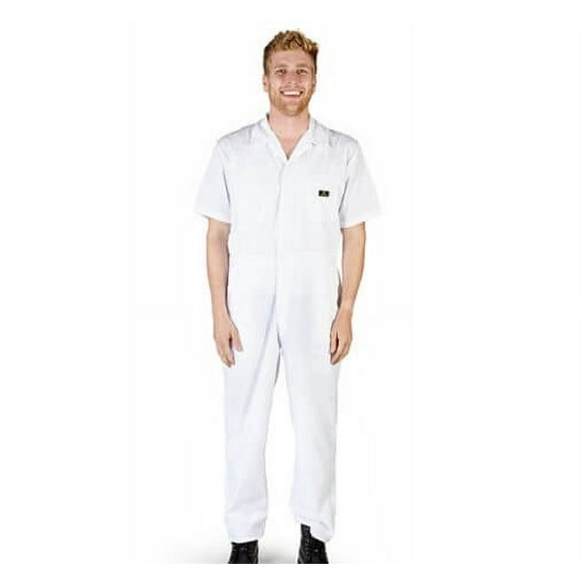 MENS SHORT SLEEVE ZIPPERED COVERALLS