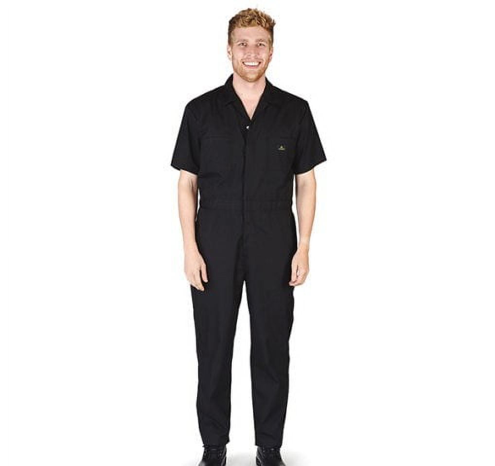 MENS SHORT SLEEVE ZIPPERED COVERALLS