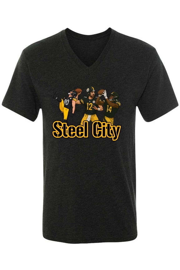 MENS V NECK Aaron Rodgers DK Metcalf TJ Watt Steel City Shirt T-Shirt