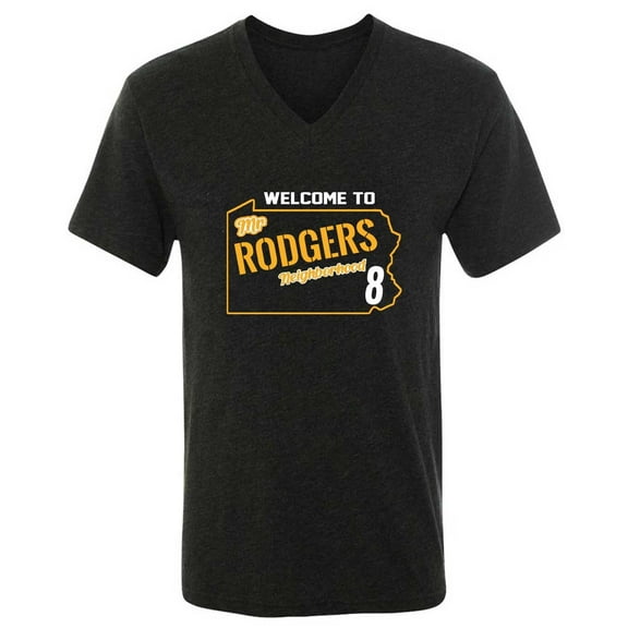 MENS V NECK Aaron Rodgers Neighborhood Pittsburgh Shirt T-Shirt