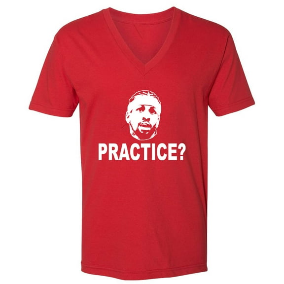 MENS V NECK Allen Iverson We Talkin Bout Practice Philadelphia Shirt T-Shirt