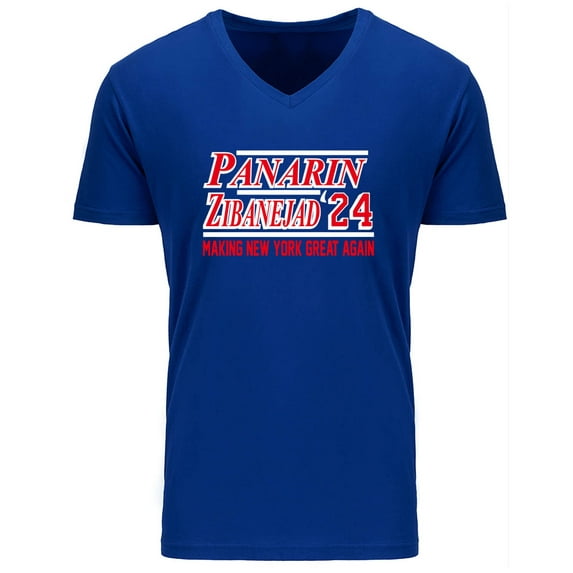MENS V NECK Artemi Panarin Mika Zibanejad New York 2024 Shirt T-Shirt