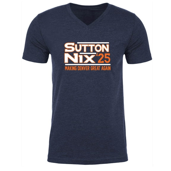 MENS V NECK Bo Nix Courtland Sutton Denver 2025 Shirt T-Shirt