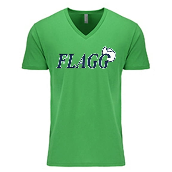 MENS V NECK Dallas Flagg Dallas Old School Logo Shirt T-Shirt