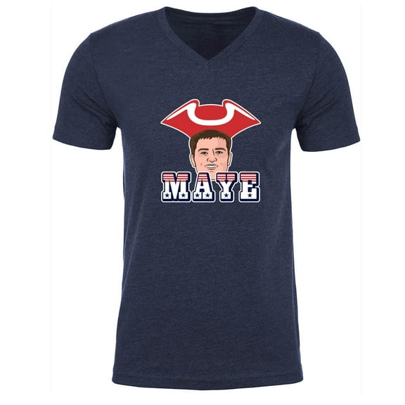 MENS V NECK Drake Maye Logo New England Shirt T-Shirt