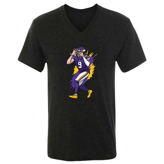 MENS V NECK JJ McCarthy Minnesota Griddy TD Shirt T-Shirt