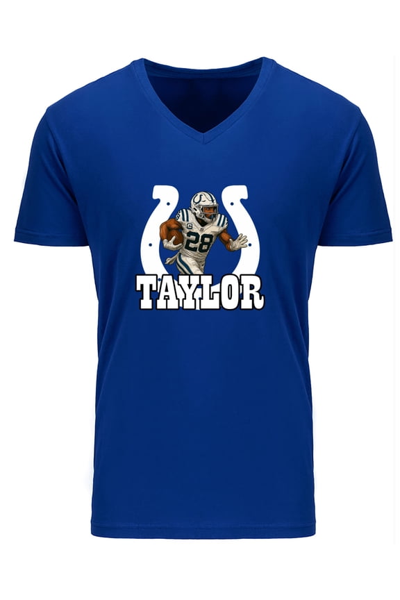 MENS V NECK Jonathan Taylor Indianapolis Indy Logo Shirt T-Shirt