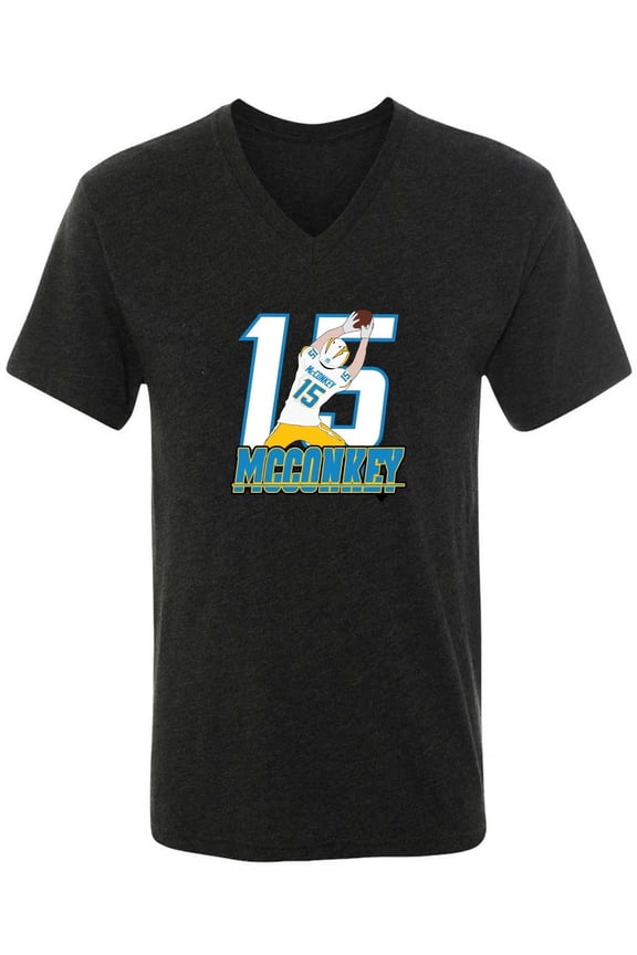 MENS V NECK Ladd McConkey Los Angeles 15 TD Shirt T-Shirt