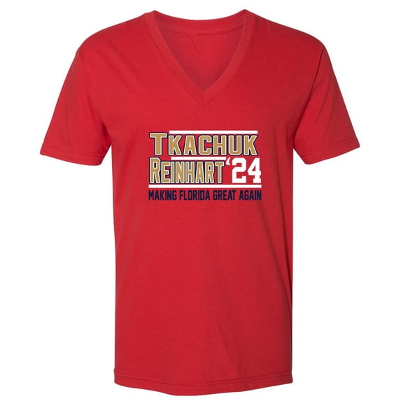 MENS V NECK Matthew Tkachuk Sam Reinhart Florida 2024 Shirt T-Shirt