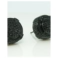 thumbnail image 1 of MENS XL DESIGNER BLACK 3D PAVE DIAMOND EARRINGS 12MM, 1 of 4