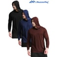 thumbnail image 1 of MANSENHUG 3 Pack Pullover Hoodies Long Sleeve Casual Lightweight Fashion Hooded Sweatshirt, 1 of 8