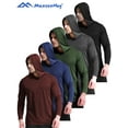 thumbnail image 1 of MANSENHUG 5 Pack Pullover Hoodies Long Sleeve Casual Lightweight Fashion Hooded Sweatshirt, 1 of 8