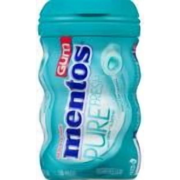 MENTOS GUM 6CT PURE FRESH WINTERGREEN 50PC. (3.53 Oz.) Pack Of 6