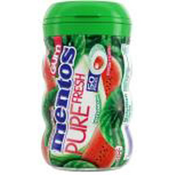 MENTOS GUM 6CT PURE WATERMELON 50PC. (3.53 Oz.) Pack Of 6