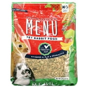 MENU Premium Rabbit Food - Timothy Hay Pellets Blend, Vitamin & Mineral Fortified, 4 lb Bag