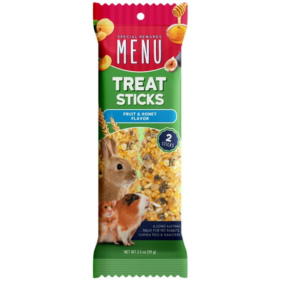 MENU Treat Sticks for Guinea Pig Fruit & Honey Flvr 3.5oz–2 Sticks