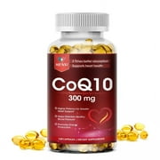MENXI COQ10 Coenzyme Q10 300mg Vegetarian Capsule Promotes Cardiovascular Health Heart Health 120 Capsules