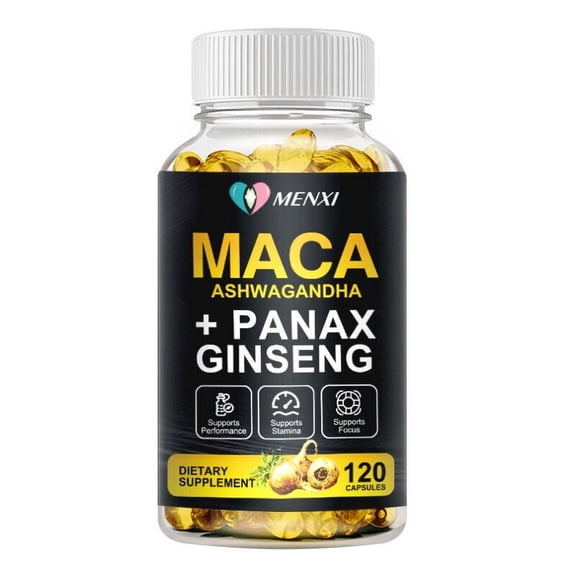 MENXI Maca Root Extra Strength 10000 Mg High Potency Organic Pills For Men,Women Energy, 120 PCS