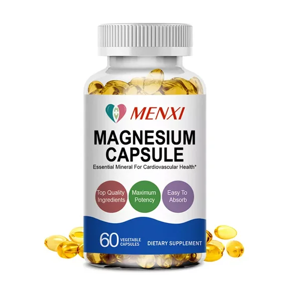 MENXI Magnesium Glycinate Chelate 500mg for Anti-aging Brain Immune Health Boost Metabolism 60 Capsules