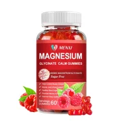 MENXI Magnesium Glycinate Gummies 400mg Improve Sleep Promotes Cognition & Focus Calm for Anti Stress60 Gummies