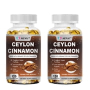 MENXI Organic Ceylon Cinnamon 1800mg, Antioxidant Support for Healthy Blood Sugar Levels, 2 Bottles