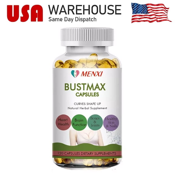 MENXI Powerful Breast Pill Softgels 120 Non-GMO Vegan Capsules