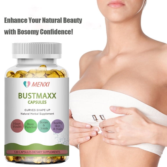 MENXI Women's Herbal Capsules for Chest Firming & Curves Support, Natural Botanical Extract Supplement 120 Capsules