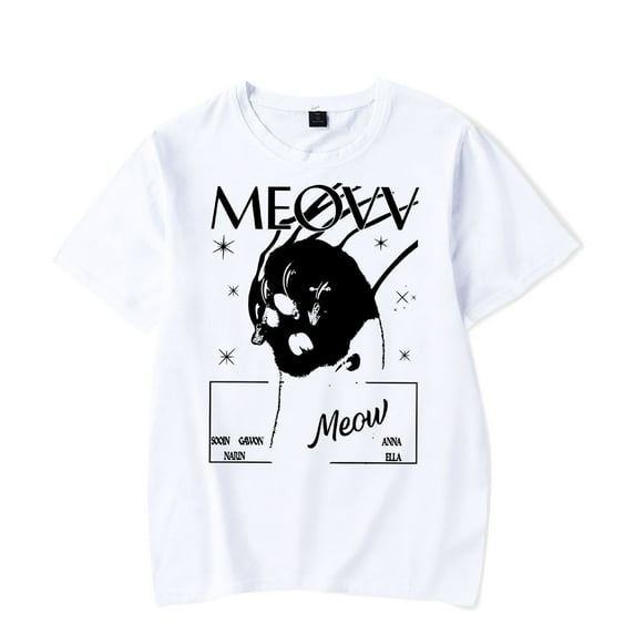 MEOVV Meow T-Shirt Men/Women Streetwear T-Shirt Shirt Short Sleeve