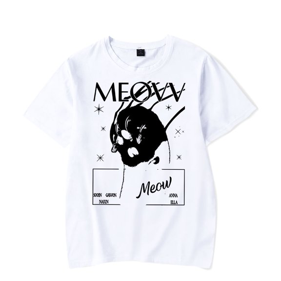 MEOVV Meow T-Shirt Men/Women Streetwear T-Shirt Shirt Short Sleeve