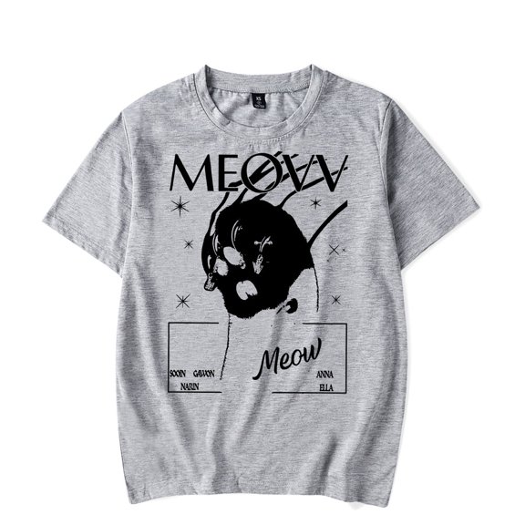 MEOVV Meow T-Shirt Men/Women Streetwear T-Shirt Shirt Short Sleeve