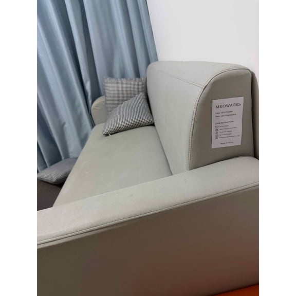 MEOWATES 71.25" Sectional Couches for Living Room, Deep Seat Sofa , Comfy 2-Seater Chenille Loveseat, (Grey)