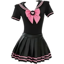 MEOWCOS Bodysuit for Women Cute Onesie Skirt Set Romper with Bowknot, S