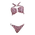 thumbnail image 1 of MEOWCOS Women's Bikini Sets Halter Top and Panty Bottom Unique Skull Leopard Print Two-Piece Swimsuit, XL, 1 of 5