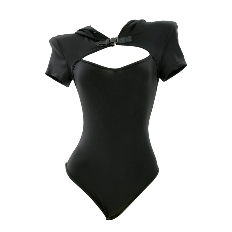 MEOWCOS Women's Bodysuit Cute Hoodie Romper Onesie Pajamas