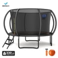 thumbnail image 1 of MERACH 10FT Outdoor Trampoline with Safety Enclosure – Compact Backyard Play Choice, 1 of 12