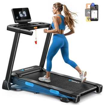MERACH 2.5HP Folding Treadmill with Incline, Fitness Treadmill for Home with APP, 0.8-7.5MPH, LED Display