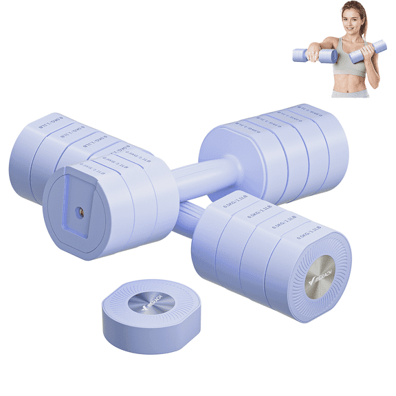 MERACH Adjustable Dumbbell Set, 4 in 1 Free Hand Weights for Women, Home Gym, 8.8 lbs, Set of 2