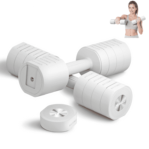 MERACH Adjustable Dumbbell Set, 4 in 1 Free Hand Weights for Women, Home Gym, 8.8 lbs, Set of 2