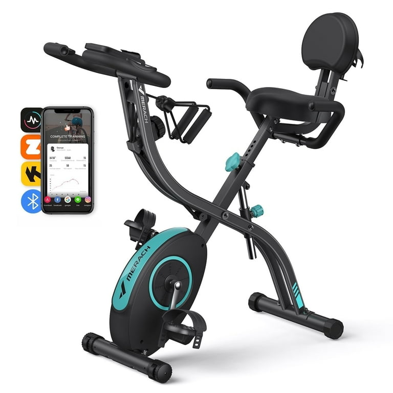 非常に高い品質 Free Folding Quiet Bike Exercise 4-in-1 MERACH Shipping! その他