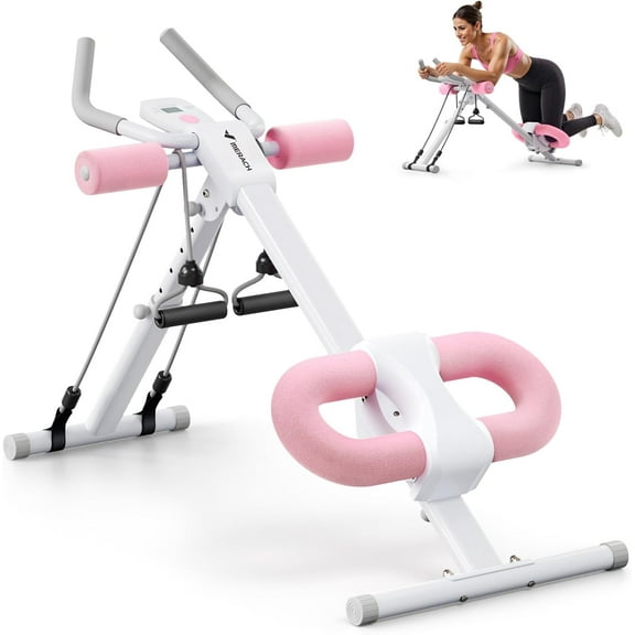 MERACH Ab Machine, Ab Workout Equipment, Adjustable Ab Trainer Machine for Abs Workout at Home Gym, Foldable, Knee Protection, Abdominal Trainer for Stomach Workout