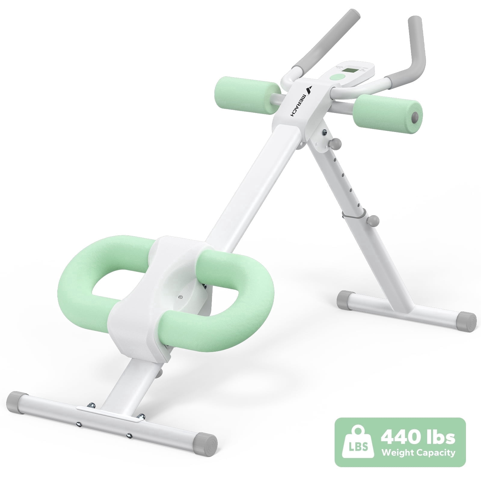 MERACH Adjustable Ab Machine, Foldable Abdominal Trainer with LCD