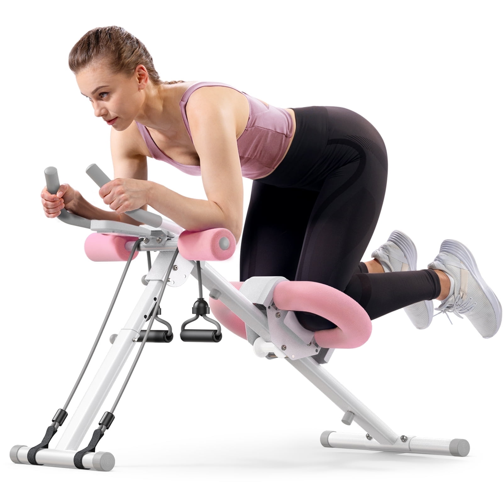 MERACH Adjustable Ab Machine Abdominal Trainers for Full Body Workout, Foldable with Knee Protection