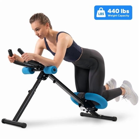 MERACH Adjustable Ab Trainer Machine LCD Monitor Foldable Abdominal Exercise Equipment Core Trainer Workout for Body Buttocks Shaper Fitness Equipment