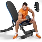 MERACH 990LBS Adjustable Weight Bench with Leg Extension, Foldable Workout Bench for Home Gym