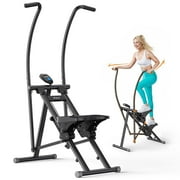 MERACH Stepper Climber Fitness Machine with Handles, 3 in 1 Stationary Elliptical with Adjustable Incline