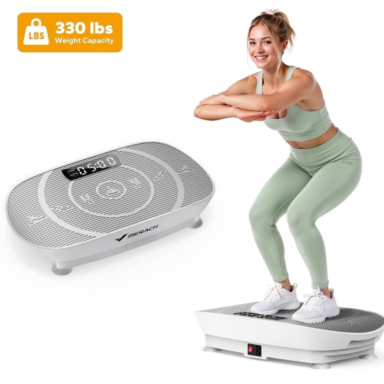 MERACH Compact Vibration Plate Exercise Machine, Mini Whole Body Vibrating  Muscle Toner with Remote Control