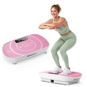 MERACH Compact Vibrating Plate Muscle Toner, Whole Body Vibration Plate Exercise Machine with Remote Control